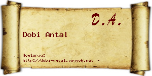 Dobi Antal névjegykártya